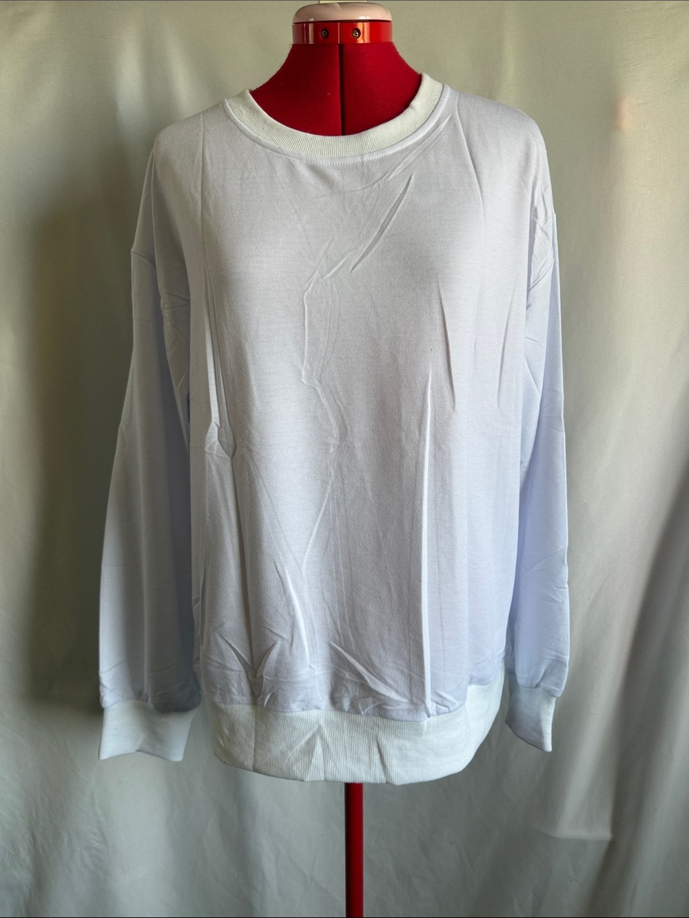 Classic White Crewneck Sweatshirt - Women